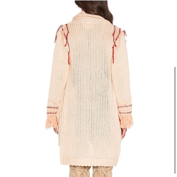 FOR LOVE & LEMONS KNITZ Denver Knit Cardigan in Peach and Rust size XS‎ - Picture 2 of 7